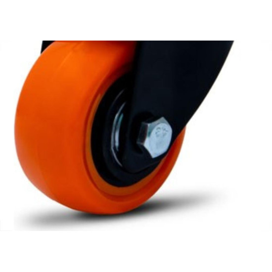 Rodizio Colson Polietileno Base Giratoria Laranja Sem Trava 41Mm Rodizio Colson Polietileno Base Giratoria Laranja Sem Trava 41Mm