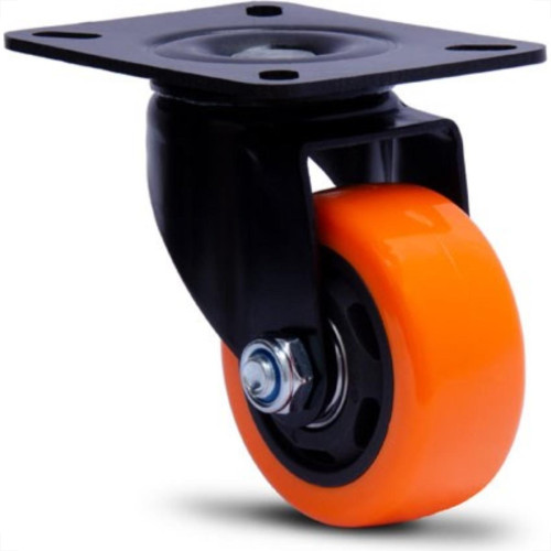 Rodizio Colson Polietileno Base Giratoria Laranja Sem Trava 75Mm Rodizio Colson Polietileno Base Giratoria Laranja Sem Trava 75Mm