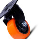 Rodizio Colson Polietileno Base Giratoria Laranja Sem Trava 75Mm Rodizio Colson Polietileno Base Giratoria Laranja Sem Trava 75Mm