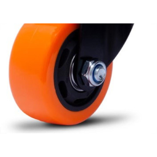 Rodizio Colson Polietileno Base Giratoria Laranja Sem Trava 75Mm Rodizio Colson Polietileno Base Giratoria Laranja Sem Trava 75Mm