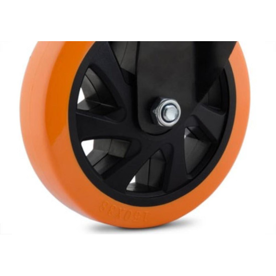 Rodizio Colson Polietileno Base Giratoria Laranja Sem Trava 100Mm Rodizio Colson Polietileno Base Giratoria Laranja Sem Trava 100Mm