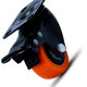 Rodizio Colson Polietileno Base Giratoria Laranja Com Trava 50Mm Rodizio Colson Polietileno Base Giratoria Laranja Com Trava 50Mm