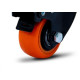 Rodizio Colson Polietileno Base Giratoria Laranja Com Trava 50Mm Rodizio Colson Polietileno Base Giratoria Laranja Com Trava 50Mm