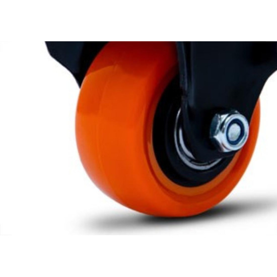 Rodizio Colson Polietileno Base Fixa Laranja Sem Trava 41Mm Rodizio Colson Polietileno Base Fixa Laranja Sem Trava 41Mm