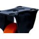 Rodizio Colson Polietileno Base Fixa Laranja Sem Trava 41Mm Rodizio Colson Polietileno Base Fixa Laranja Sem Trava 41Mm