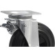 Rodizio Para Lixeira Colson Borracha Macica Base Giratoria Com Trava 8X2 