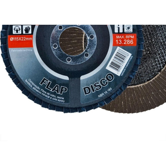 Disco Flap Disflex 41/2X 100 Oxido Aluminio Hobby 09.049 - Kit C/10 Disco Flap Disflex 41/2X 100 Oxido Aluminio Hobby 09.049 - Kit C/10