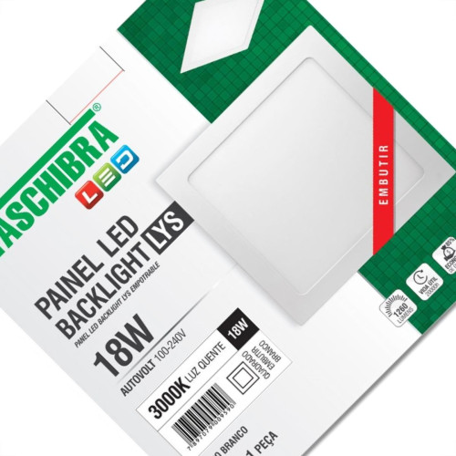 Plaf.Led Tasch.Lys Emb.Qd.18W 3000K 22Cm Plaf.Led Tasch.Lys Emb.Qd.18W 3000K 22Cm