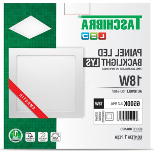 Plaf.Led Tasch.Lys Emb.Qd.18W 6500K 22Cm