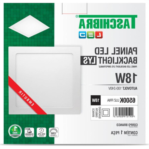 Plaf.Led Tasch.Lys Emb.Qd.18W 6500K 22Cm Plaf.Led Tasch.Lys Emb.Qd.18W 6500K 22Cm