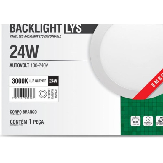 Plaf.Led Tasch.Lys Emb.Rd.24W 3000K 30Cm Plaf.Led Tasch.Lys Emb.Rd.24W 3000K 30Cm