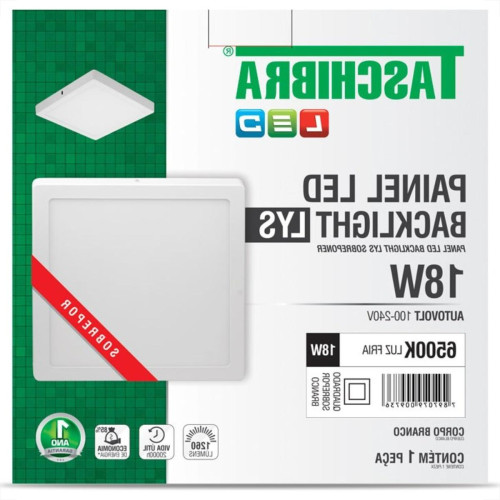 Plaf.Led Tasch.Lys Ext.Qd.18W 6500K 22Cm Plaf.Led Tasch.Lys Ext.Qd.18W 6500K 22Cm