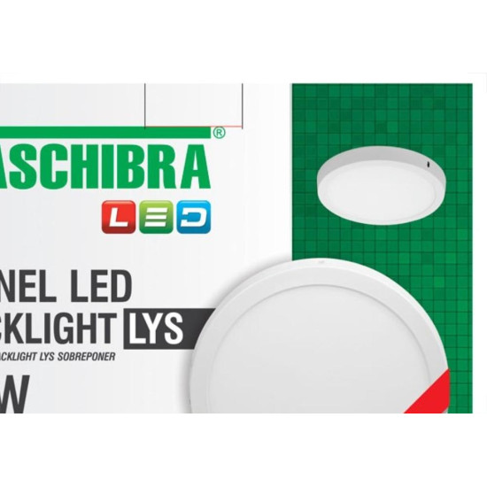 Plaf.Led Tasch.Lys Ext.Rd.18W 6500K 22Cm