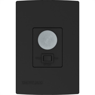 Sensor Qualitronix Parede Embutir Foto 180° Com Chave Preto Qi6Mp