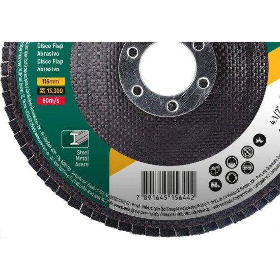 Disco Flap Sata Abrasivo 120 4.1/2'' St55504G - Kit C/10 