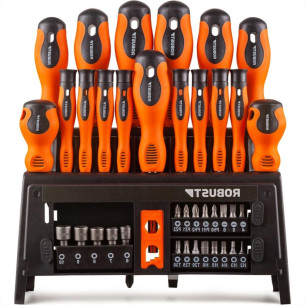 Chave Fenda/Phillps/Soquete/Bits Robust Com 39 Pecas 