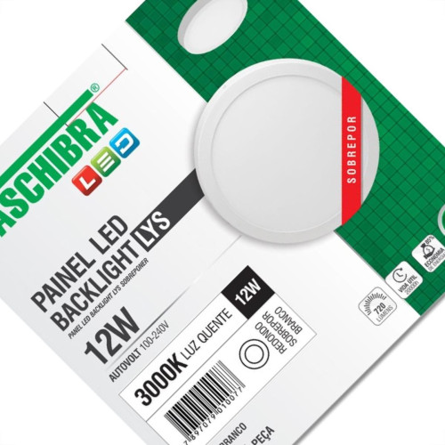 Luminaria Led Plafon Taschibra Lys Externo Redondo 12W 3000K 16,2Cm Luminaria Led Plafon Taschibra Lys Externo Redondo 12W 3000K 16,2Cm