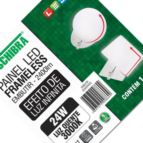 Luminaria Led Plafon Taschibra Frameless Borda Infinita Embutir Quadrado 24W 3000K 17Cm Luminaria Led Plafon Taschibra Frameless Borda Infinita Embutir Quadrado 24W 3000K 17Cm