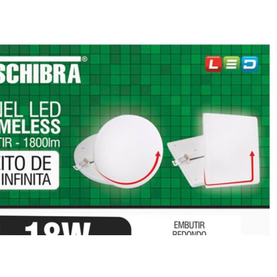 Luminaria Led Plafon Taschibra Frameless Borda Infinita Embutir Redondo 18W 3000K 12Cm Luminaria Led Plafon Taschibra Frameless Borda Infinita Embutir Redondo 18W 3000K 12Cm