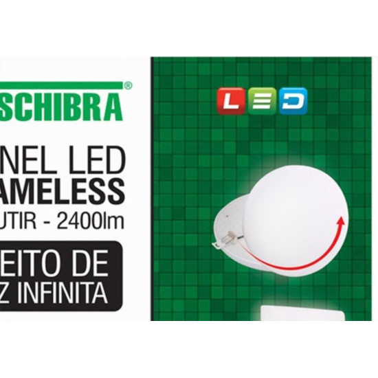 Luminaria Led Plafon Taschibra Frameless Borda Infinita Embutir Redondo 24W 6500K 16,5Cm Luminaria Led Plafon Taschibra Frameless Borda Infinita Embutir Redondo 24W 6500K 16,5Cm