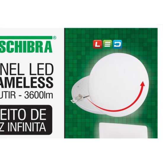 Luminaria Led Plafon Taschibra Frameless Borda Infinita Embutir Redondo 36W 3000K 22Cm Luminaria Led Plafon Taschibra Frameless Borda Infinita Embutir Redondo 36W 3000K 22Cm