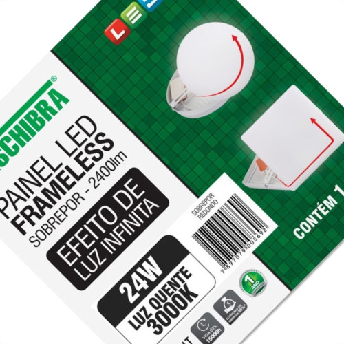 Luminaria Led Plafon Taschibra Frameless Borda Infinita Externo Redondo 24W 3000K 17Cm Luminaria Led Plafon Taschibra Frameless Borda Infinita Externo Redondo 24W 3000K 17Cm