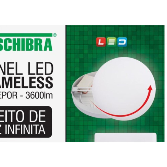Luminaria Led Plafon Taschibra Frameless Borda Infinita Externo Redondo 36W 3000K 22,2Cm Luminaria Led Plafon Taschibra Frameless Borda Infinita Externo Redondo 36W 3000K 22,2Cm