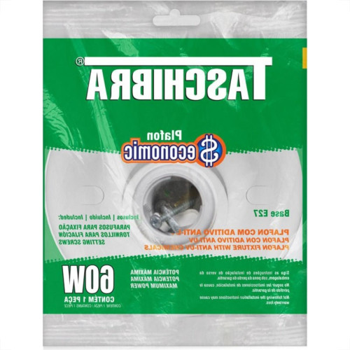 Plafonier Pvc Taschibra Branco Redondo Soquete Pvc E27 -01