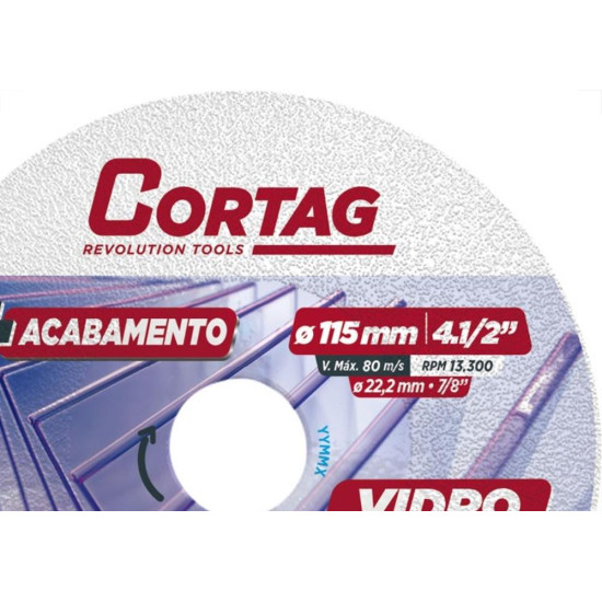 Disco Diamantado Cortag Porcelanato/Vidro 115Mm 62797 Disco Diamantado Cortag Porcelanato/Vidro 115Mm 62797