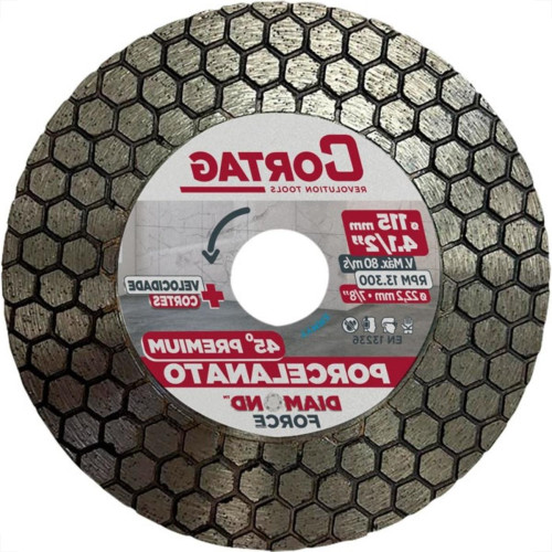 Disco Diamantado Cortag Para Chanfro 45° Premium 115Mm 62795 Disco Diamantado Cortag Para Chanfro 45° Premium 115Mm 62795