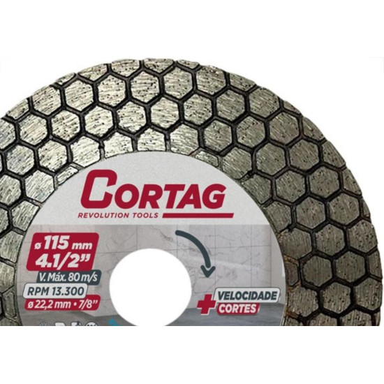 Disco Diamantado Cortag Para Chanfro 45° Premium 115Mm 62795 Disco Diamantado Cortag Para Chanfro 45° Premium 115Mm 62795