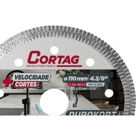 Disco Diamantado Cortag Turbo Durokort Seguimentado Seco 110Mm 60668 Disco Diamantado Cortag Turbo Durokort Seguimentado Seco 110Mm 60668