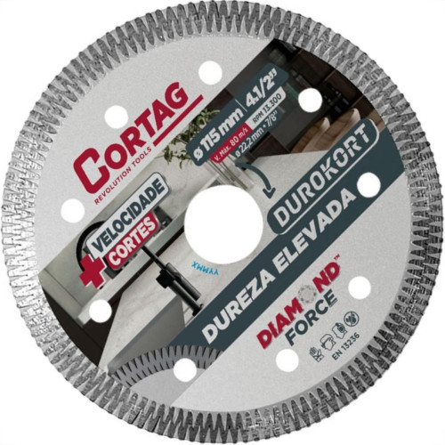 Disco Diamantado Cortag Turbo Durokort Seguimentado Seco 115Mm 60349 Disco Diamantado Cortag Turbo Durokort Seguimentado Seco 115Mm 60349