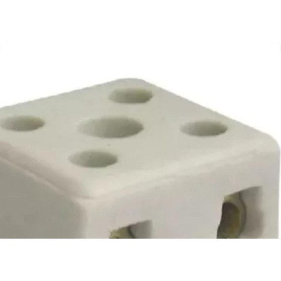 Conector Porcelana Asantos 2 Polos 6Mm 2203