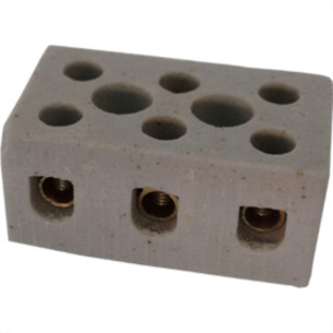 Conector Porcelana Asantos 3 Polos 6Mm 2218