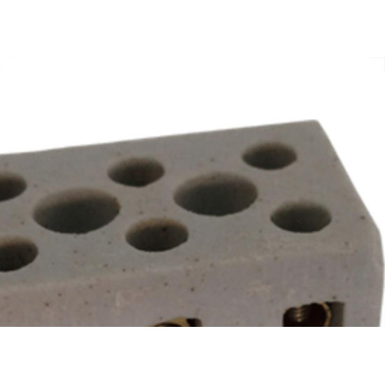 Conector Porcelana Asantos 3 Polos 6Mm 2218