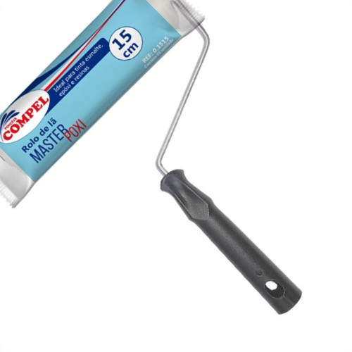 Rolo La Compel Master Para Epoxi 15Cm Com Cabo 01515 Rolo La Compel Master Para Epoxi 15Cm Com Cabo 01515