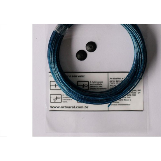 Varal Aco Vitoria Revestido Pvc 20M X1,65 1.01.004 Varal Aco Vitoria Revestido Pvc 20M X1,65 1.01.004