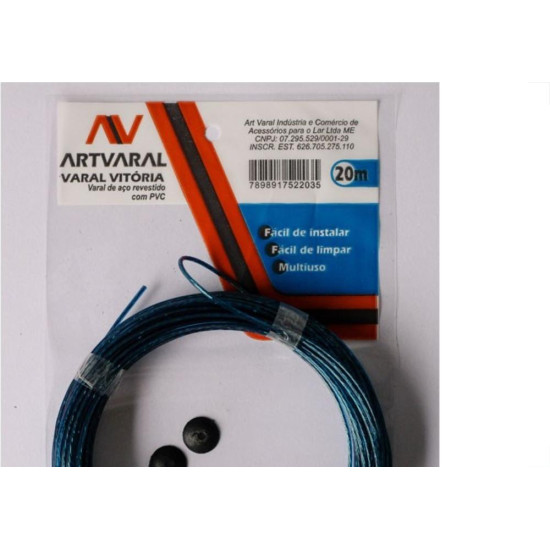 Varal Aco Vitoria Revestido Pvc 20M X1,65 1.01.004 Varal Aco Vitoria Revestido Pvc 20M X1,65 1.01.004