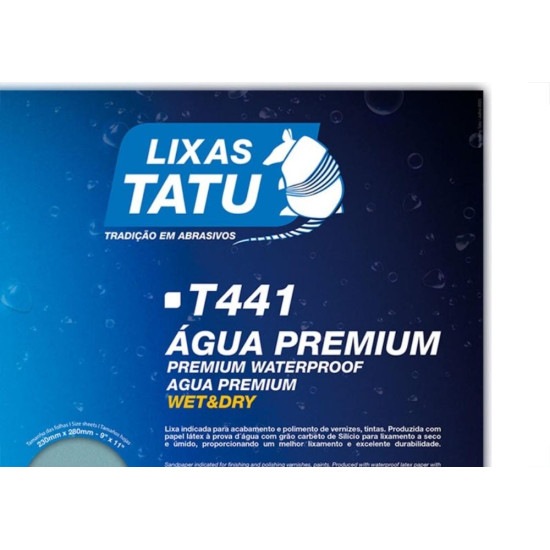Lixa Dagua Tatu 1500 Premium T44115001050 - Kit C/50 Lixa Dagua Tatu 1500 Premium T44115001050 - Kit C/50