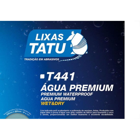 Lixa Dagua Tatu 3000 Premium - Kit C/50 Lixa Dagua Tatu 3000 Premium - Kit C/50