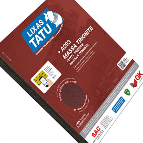 Lixa Massa Tatu 100 Trionite A29301000050 - Kit C/50 Lixa Massa Tatu 100 Trionite A29301000050 - Kit C/50
