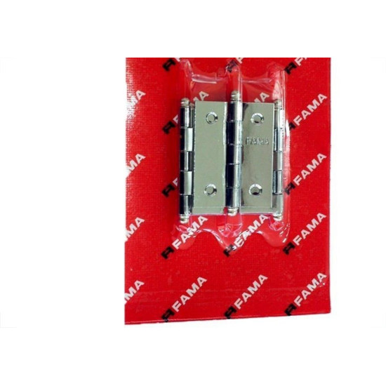 Dobradica Fama 1295 Ferro Cromado Bicromatizado 3.1/2'' Blister Com 3 Pecas Dobradica Fama 1295 Ferro Cromado Bicromatizado 3.1/2'' Blister Com 3 Pecas