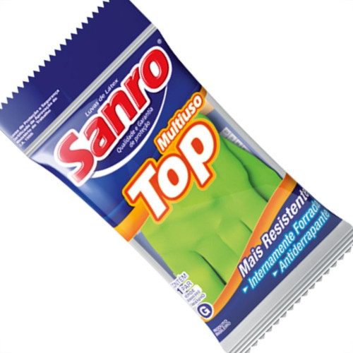 Luva Sanro Forrada Verde Tam.M Par