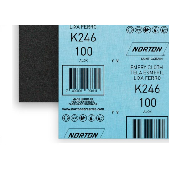 Lixa Ferro Norton 100 K246 - Kit C/25 Lixa Ferro Norton 100 K246 - Kit C/25