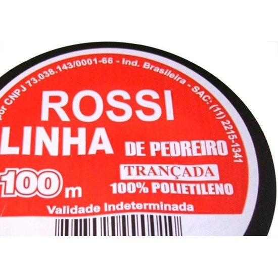 Linha Pedreiro Trancada Rossi 100M - Kit C/12