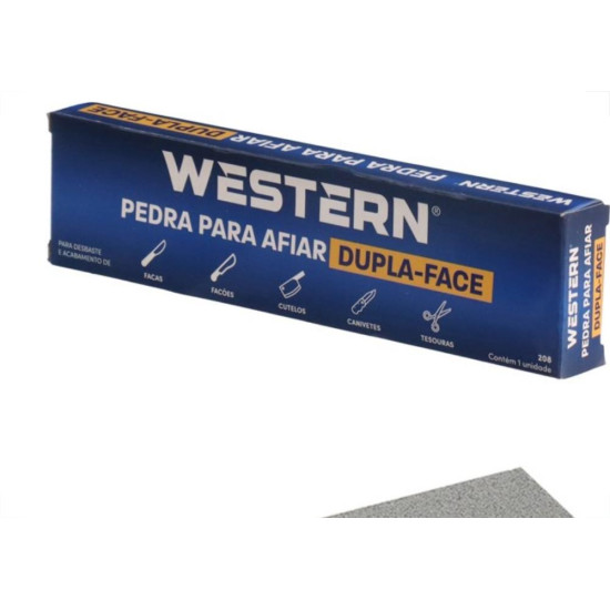 Pedra Afiar Western Dupla Face 20Cm 208 Pedra Afiar Western Dupla Face 20Cm 208