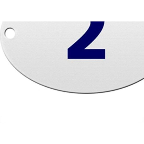 Numero Oval Pvc Caiado 2 - Kit C/25