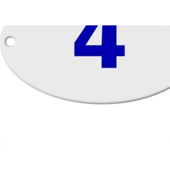 Numero Oval Pvc Caiado 4 - Kit C/25