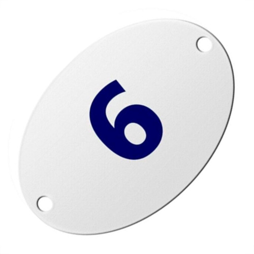 Numero Oval Pvc Caiado 6/9 - Kit C/25